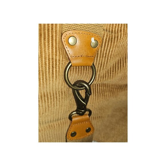 Vintage Y2k Gap Corduroy Hobo Shoulder Bag With Geometric Lining Clip Closure - Picture 6 of 16